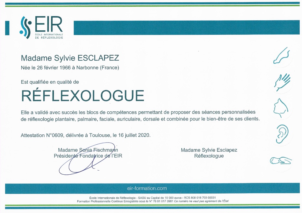 photo diplome Sylvie Esclapez