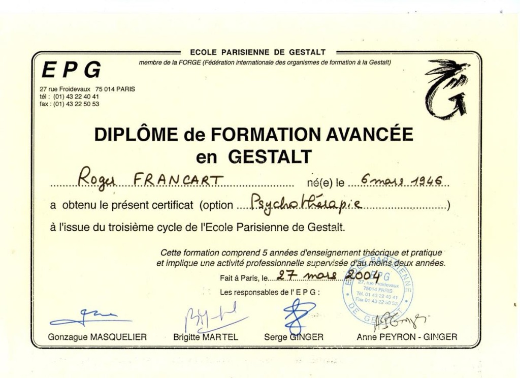 photo diplome FRANCART Roger