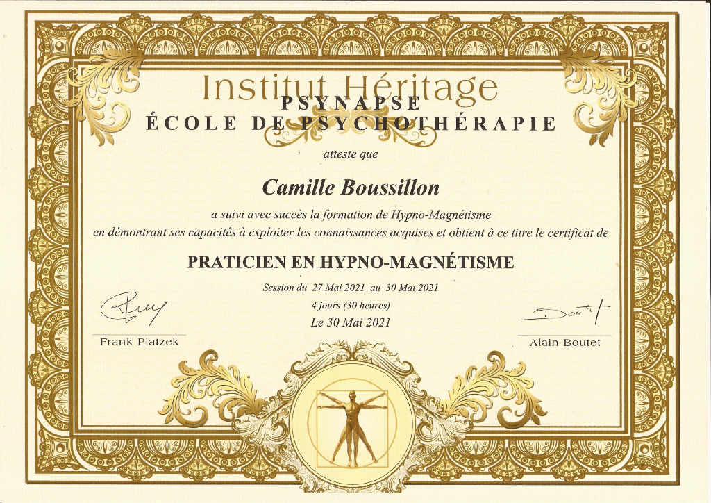 photo diplome Camille BOUSSILLON