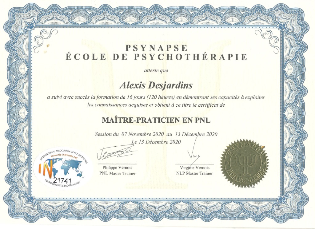 photo diplome Alexis Desjardins