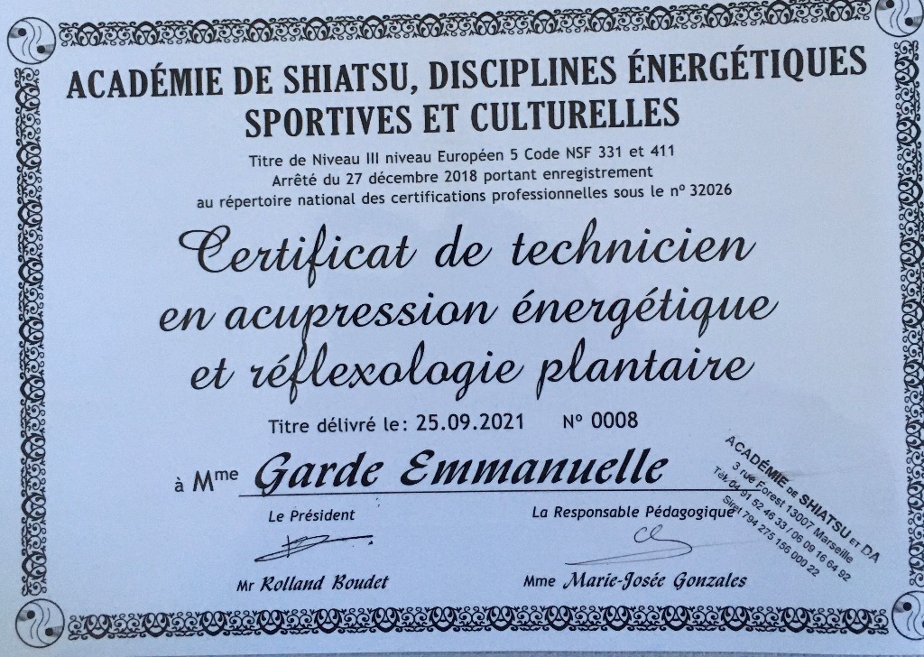 photo diplome Emmanuèle GARDE