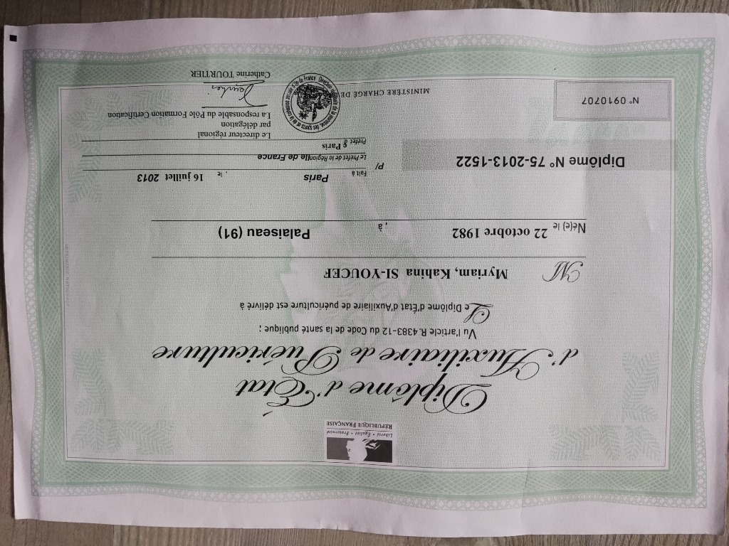 photo diplome Sweet Naiss’