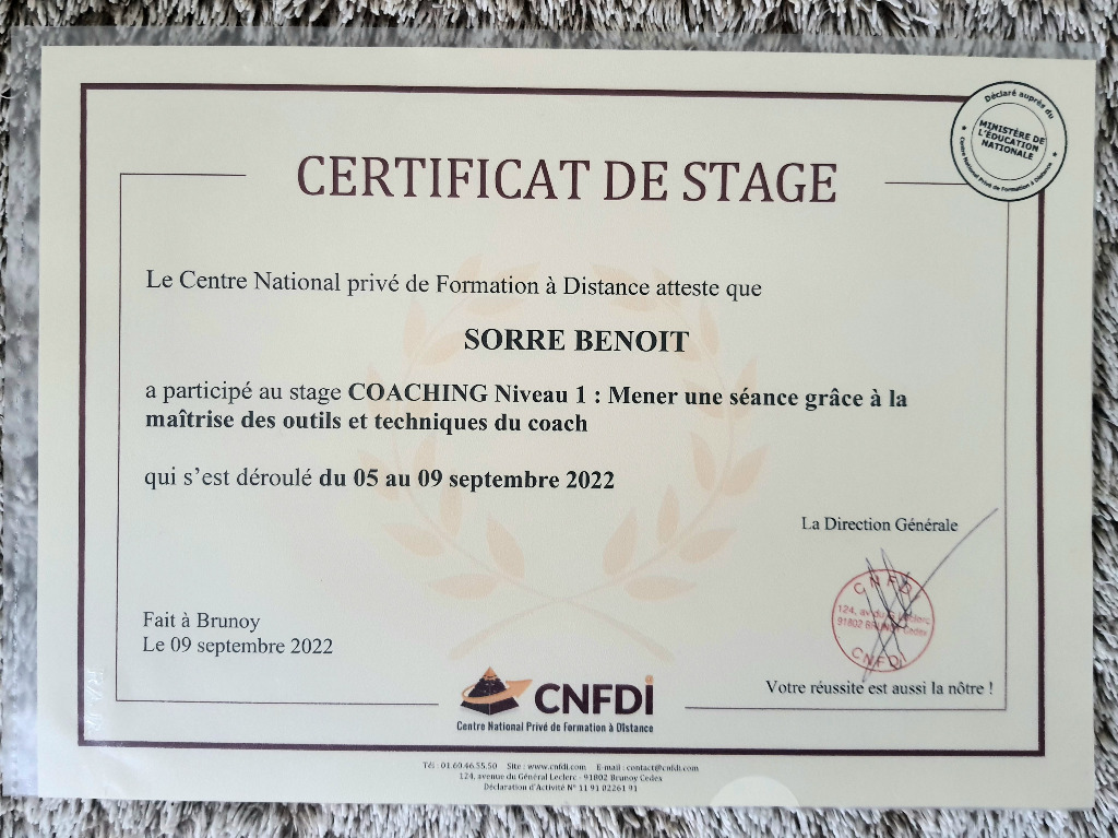 photo diplome Benoît Sorre