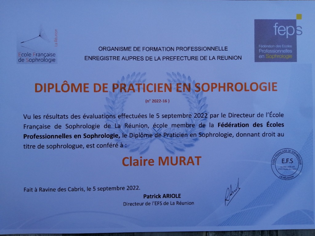 photo diplome Claire Murat