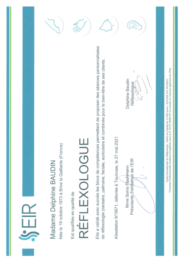 photo diplome DELPHINE BAUDIN