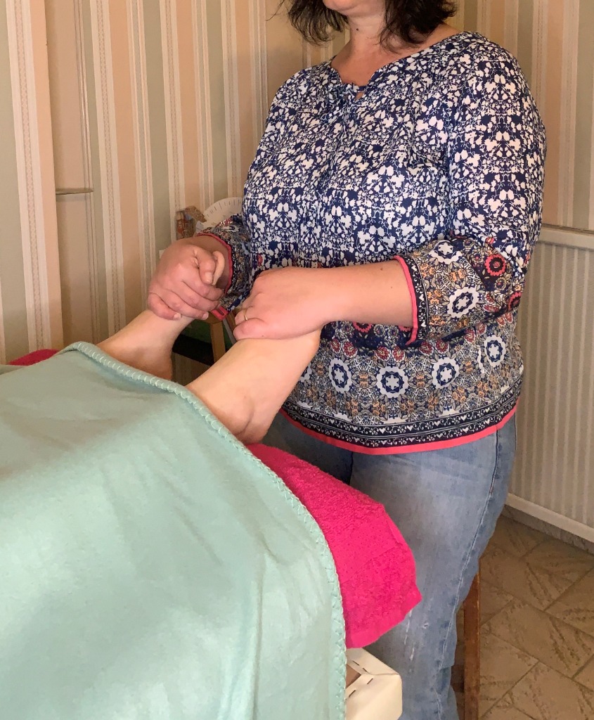 photo seance Chrystelle réflexologie