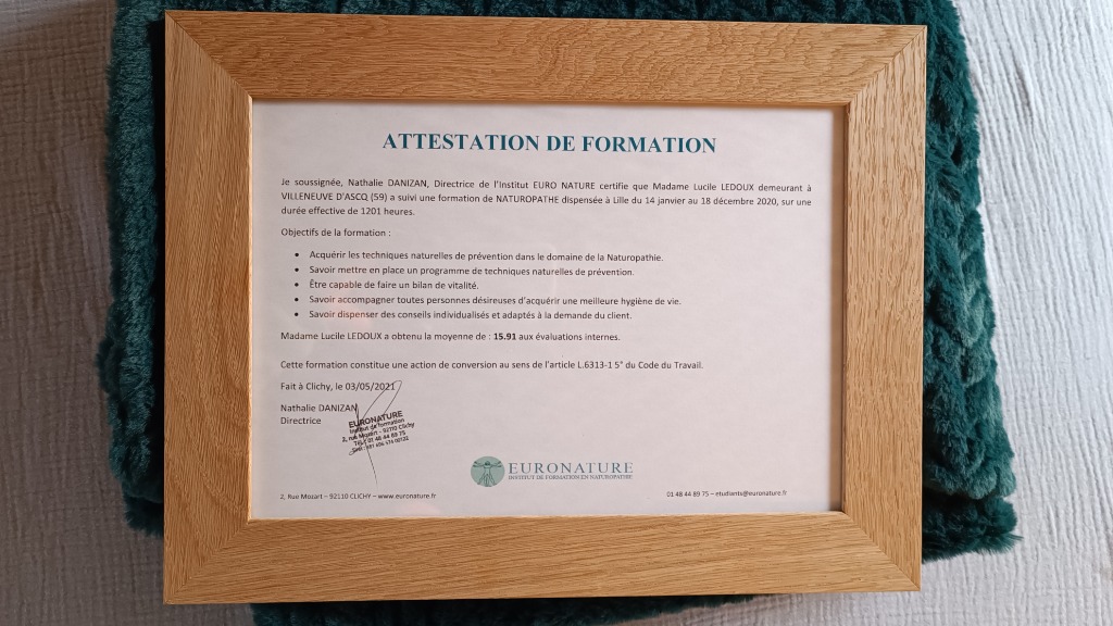 photo diplome Lucile Ledoux