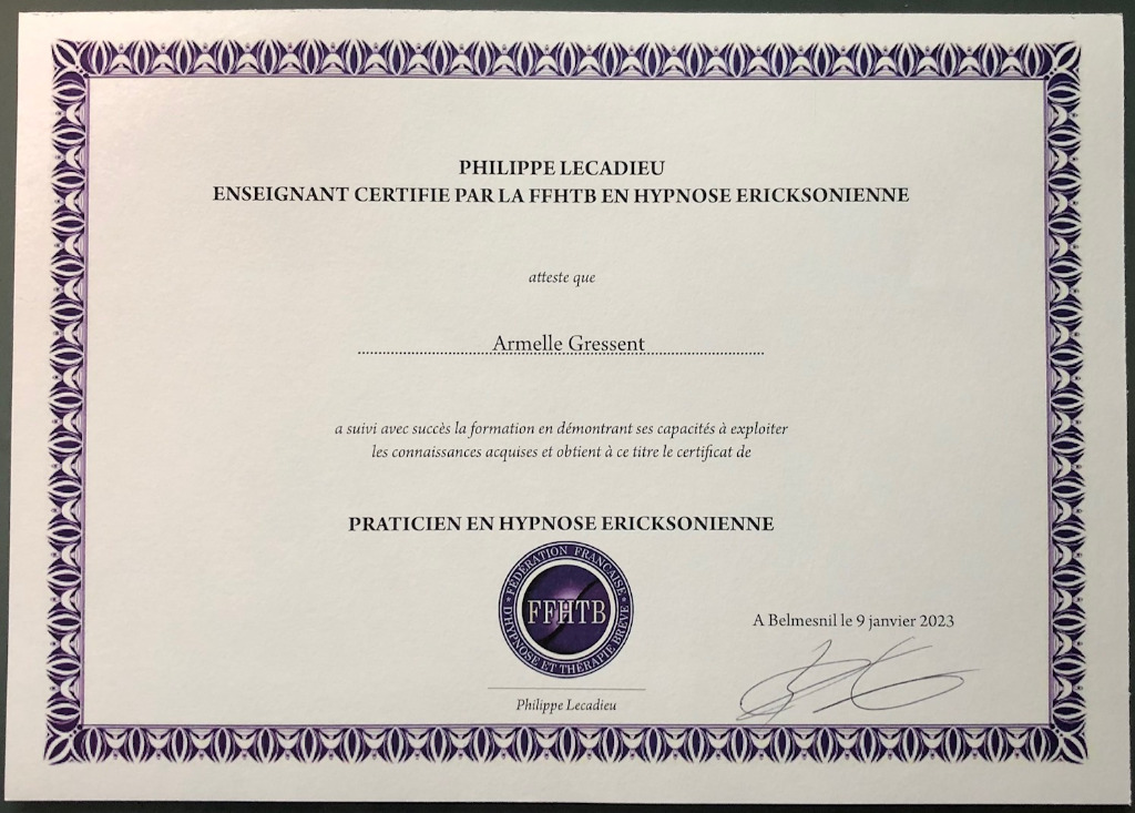 photo diplome Armelle Gressent