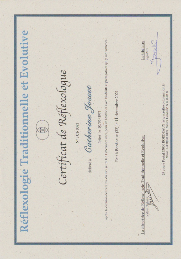 photo diplome Catherine Josset Navion