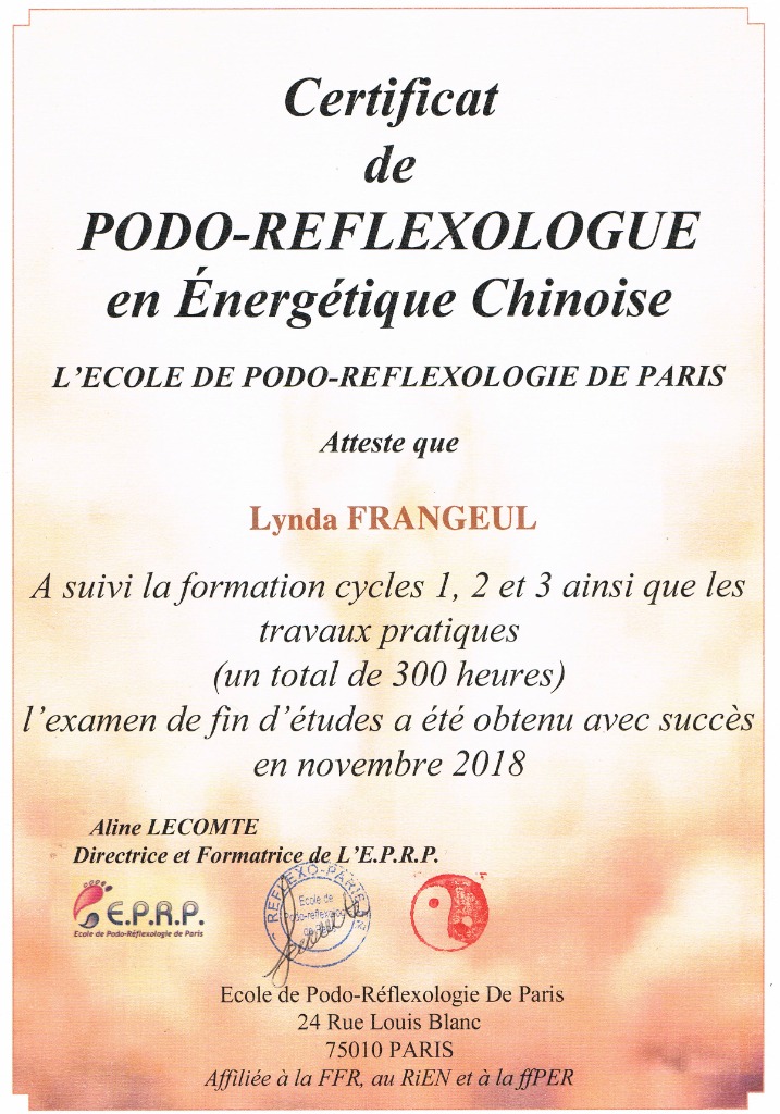photo diplome LYNDA FRANGEUL