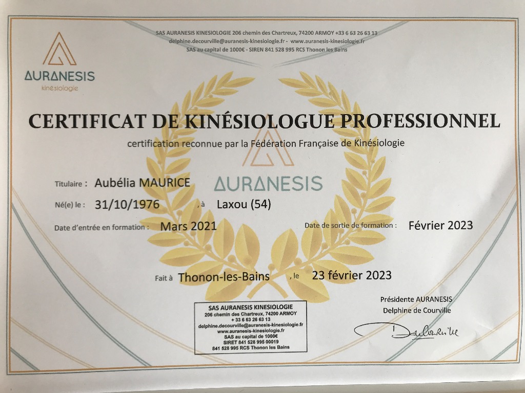 photo diplome Aubélia MAURICE