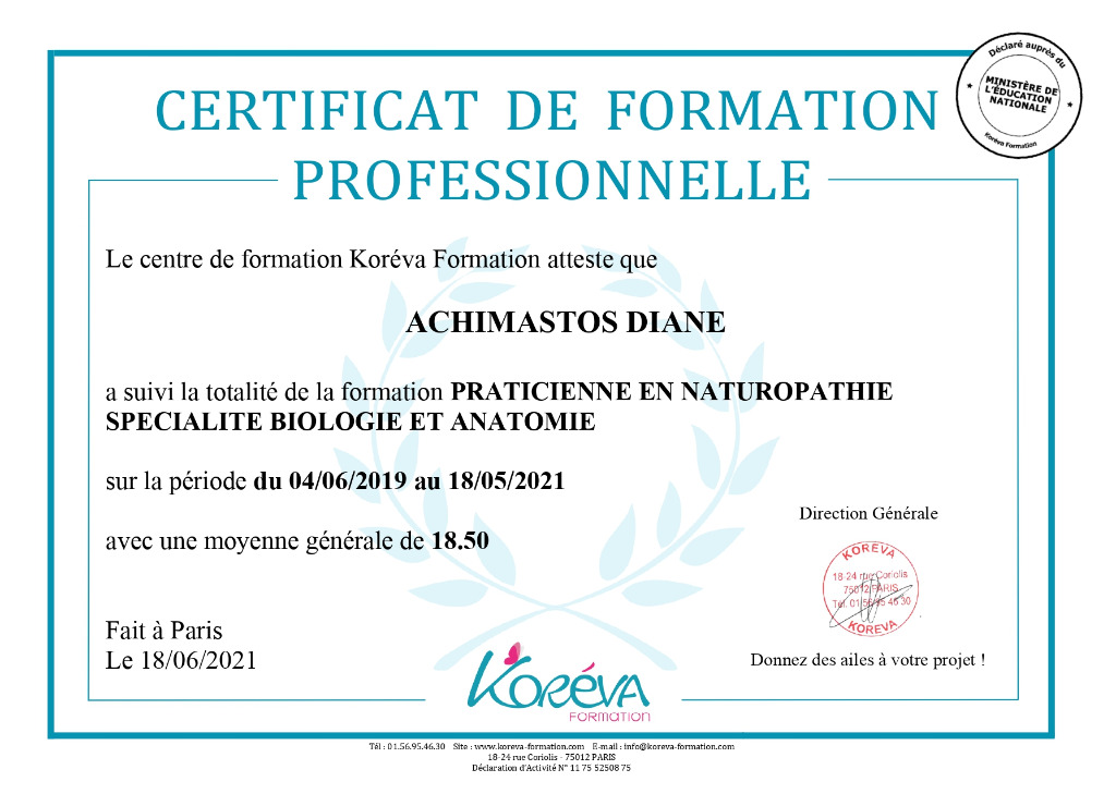 photo diplome Diane Achimastos