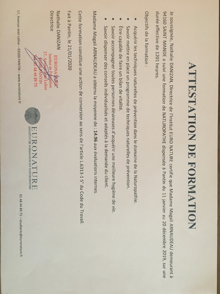 photo diplome Magali Arnaudeau