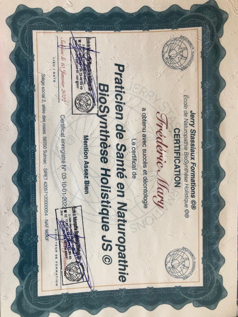 photo diplome Frédéric MARY