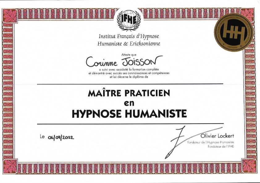 photo diplome Corinne Joisson 