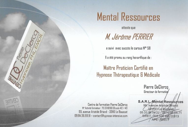 photo diplome Jérôme PERRIER
