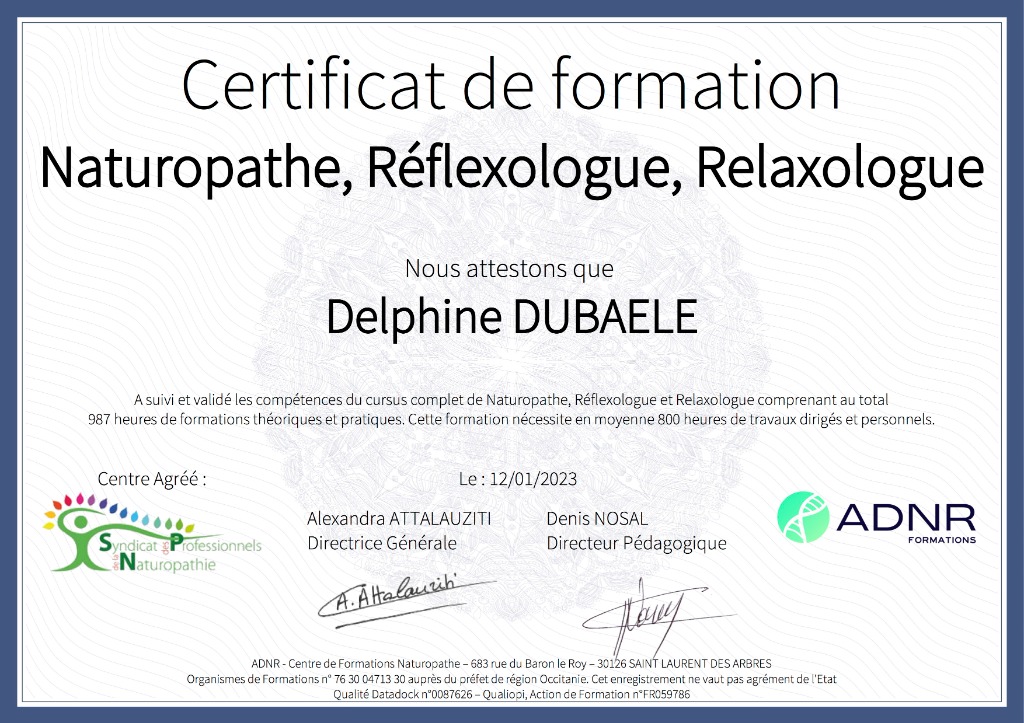 photo diplome Delphine Dubaele