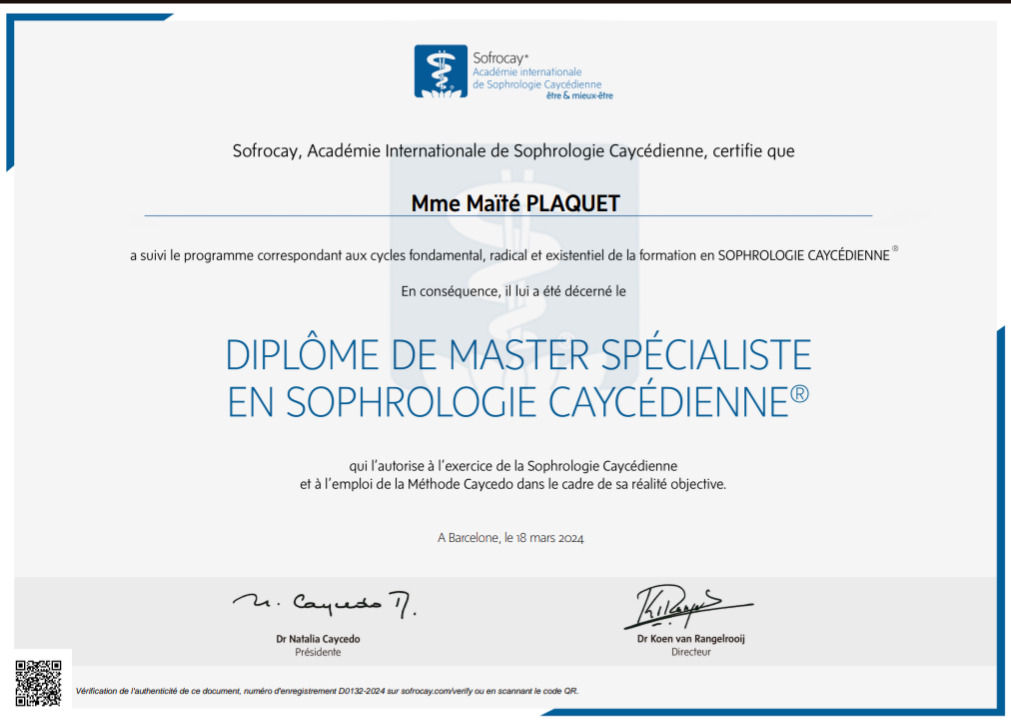 photo diplome Maïte Plaquet