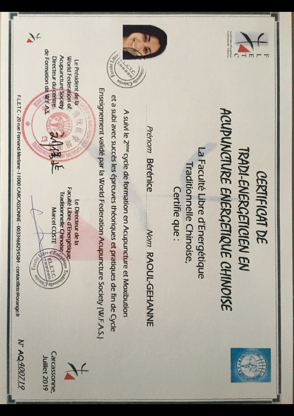 photo diplome Berenice RAOUL-GEHANNE