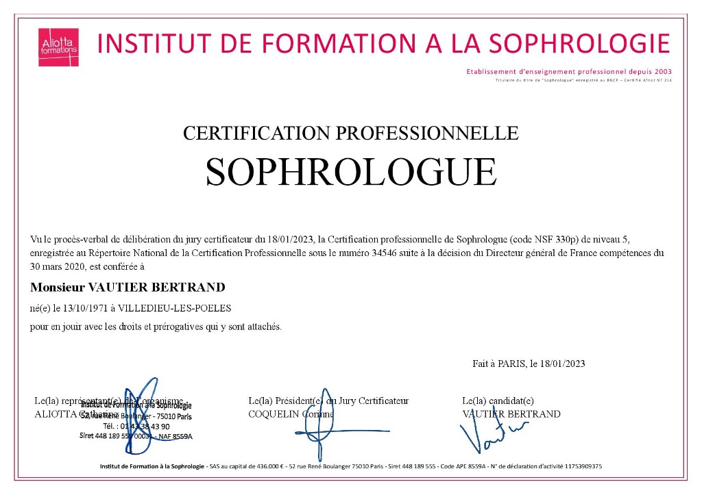 photo diplome Bertrand VAUTIER