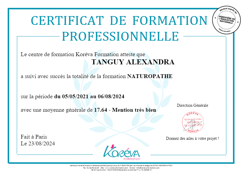 photo diplome Alexandra TANGUY