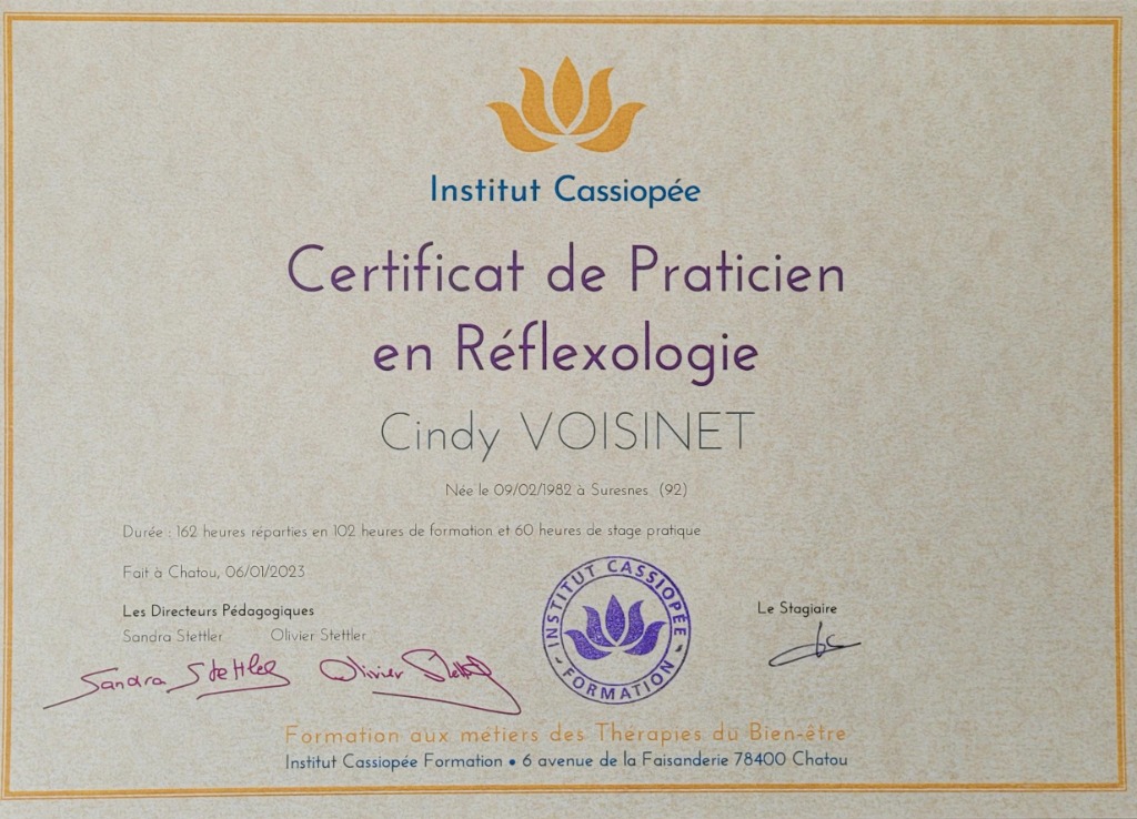 photo diplome Cindy Voisinet