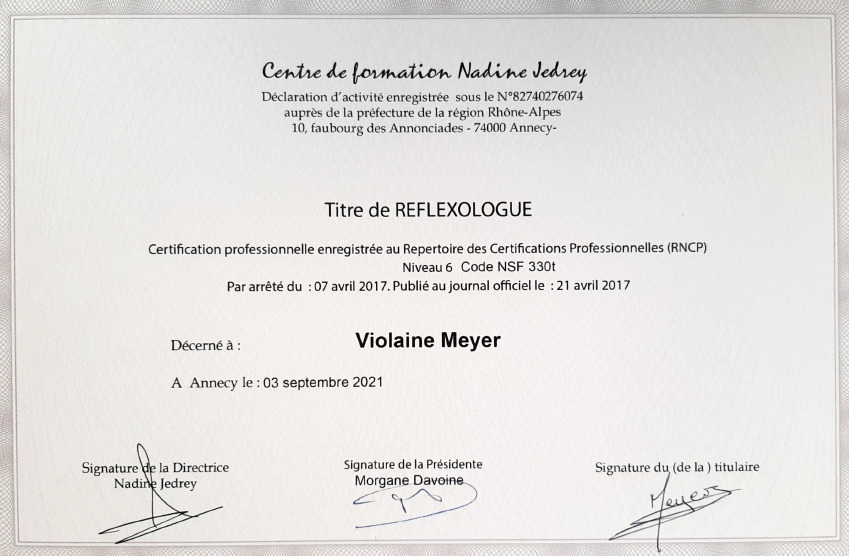 photo diplome Le Bon Rélf’Aix