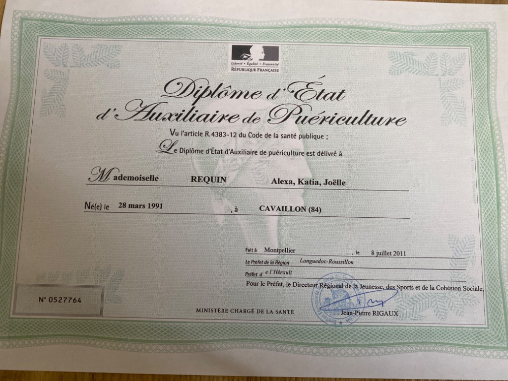 photo diplome O’sein des bébés