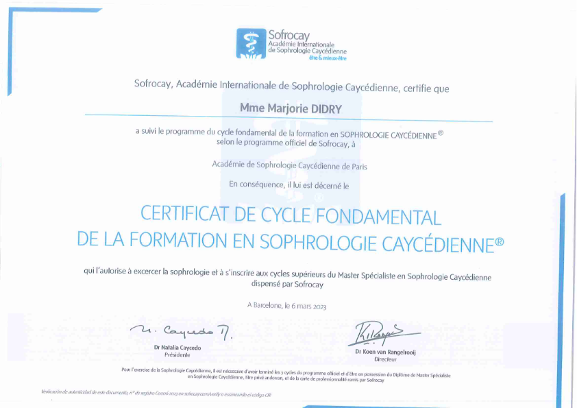 photo diplome Marjorie DIDRY