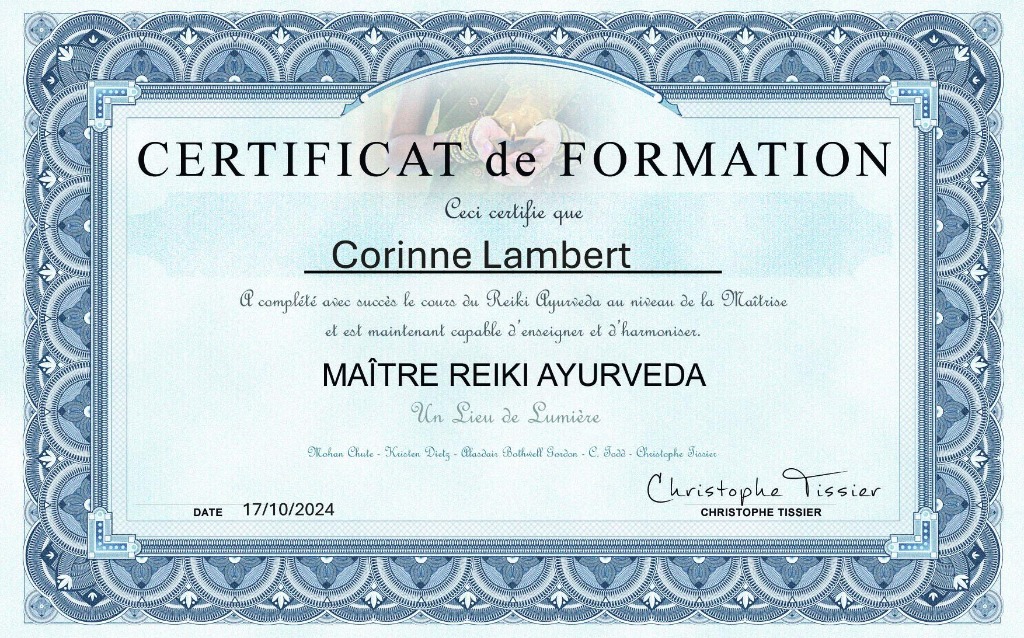 photo diplome Corinne  Lambert  Eclat.intemporel