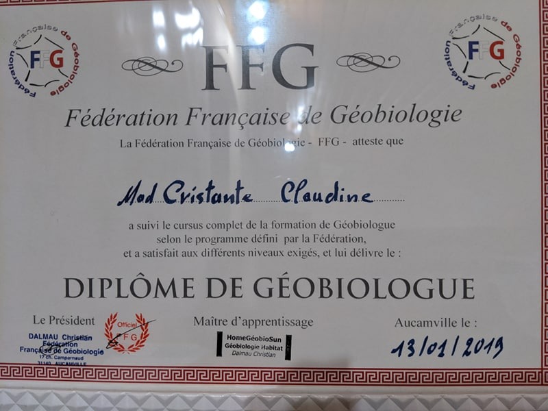 photo diplome Claudine CRISTANTE