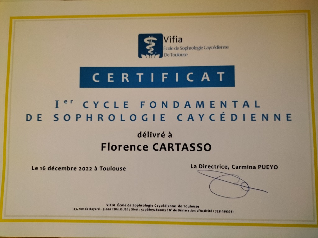 photo diplome Florence CARTASSO