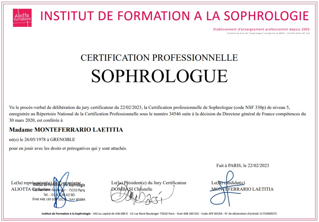 photo diplome Laetitia Monteferrario