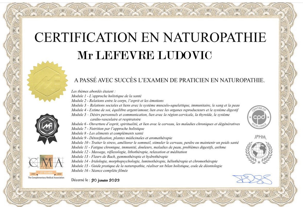 photo diplome Sge Thérapie HDF