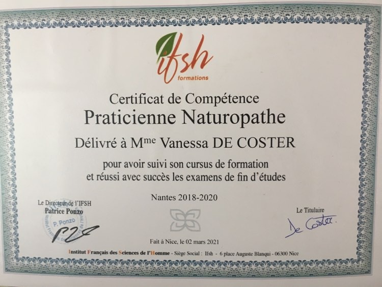 photo diplome Vanessa LEGRAND, Sur le Chemin de Soi(e)