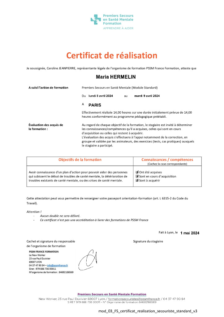 photo activite Charo Hermelin