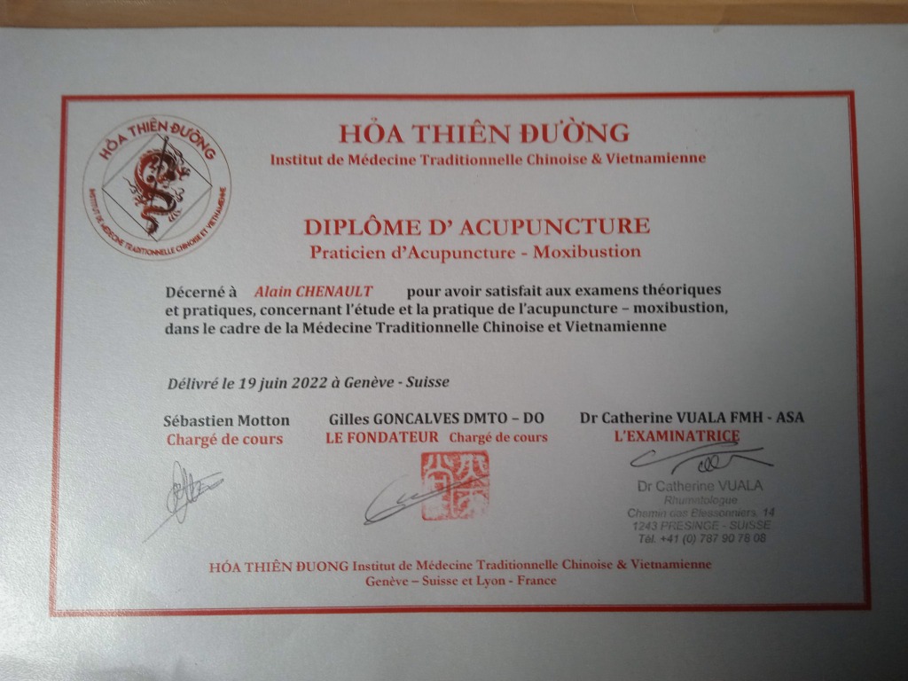 photo diplome Alain CHENAULT