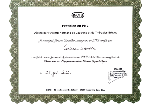 photo diplome Corinne THOIRON