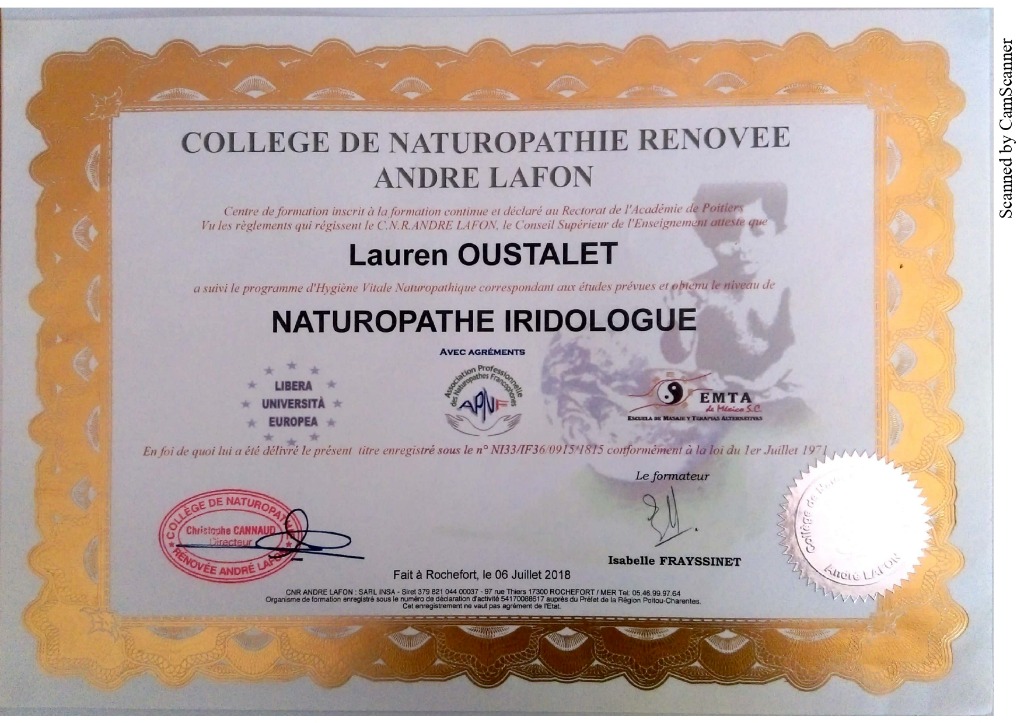 photo diplome Lauren Oustalet 