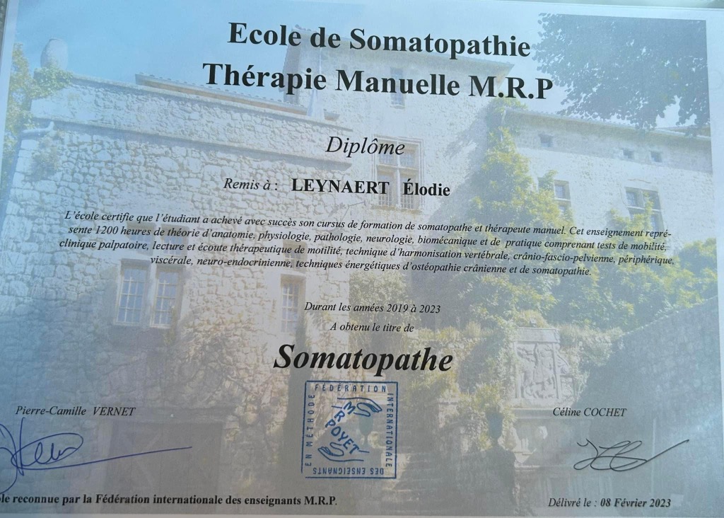 photo diplome Elodie Leynaert