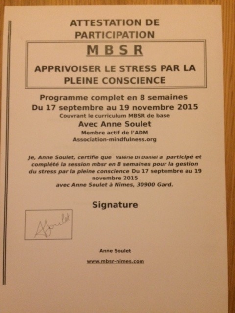 photo diplome Valérie Di Daniel