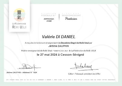 photo diplome Valérie DI DANIEL