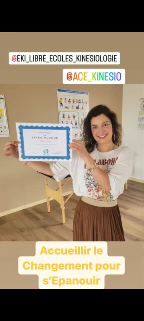 photo diplome Céline NUNES - ACE_KINESIO