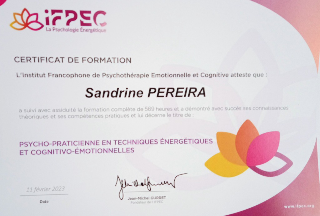 photo diplome Sandrine Pereira