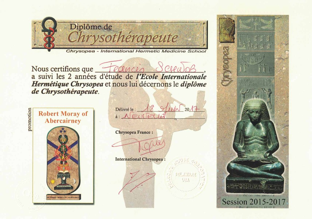 photo diplome M ou MME FRANCIS SCHWOB