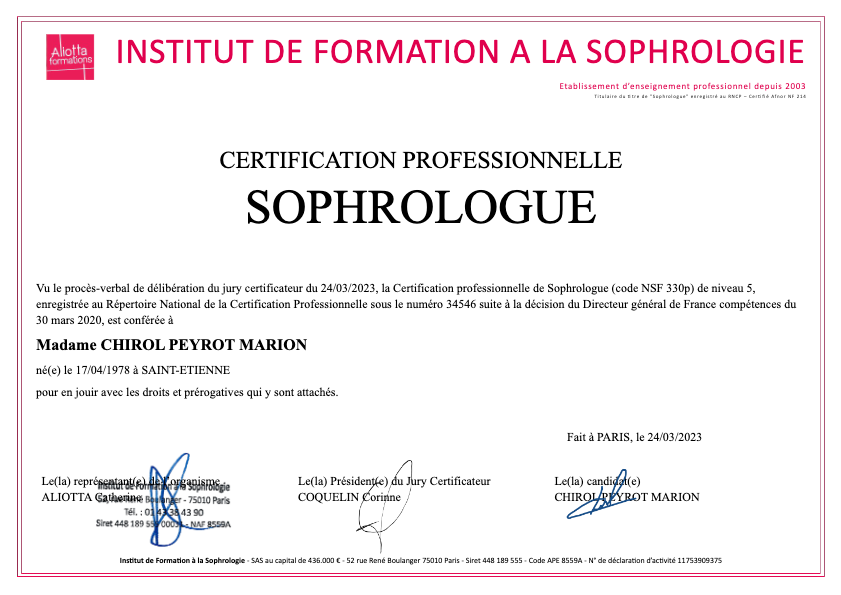 photo diplome Marion CHIROL