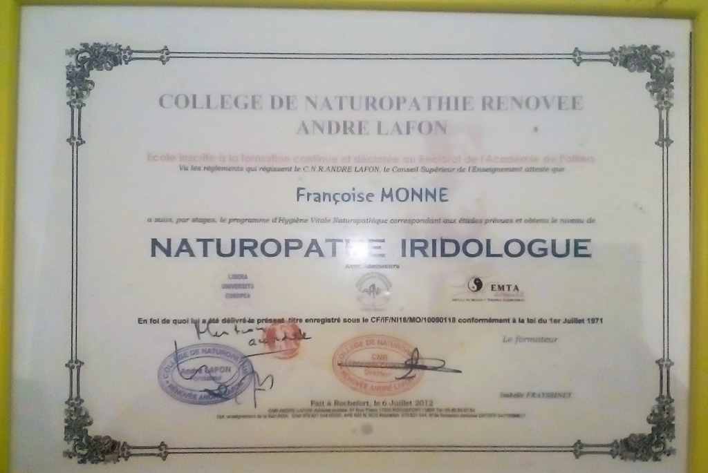 photo diplome Francoise MONNE