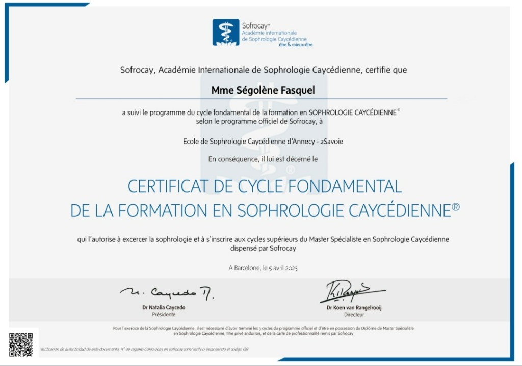 photo diplome Ségolène FASQUEL