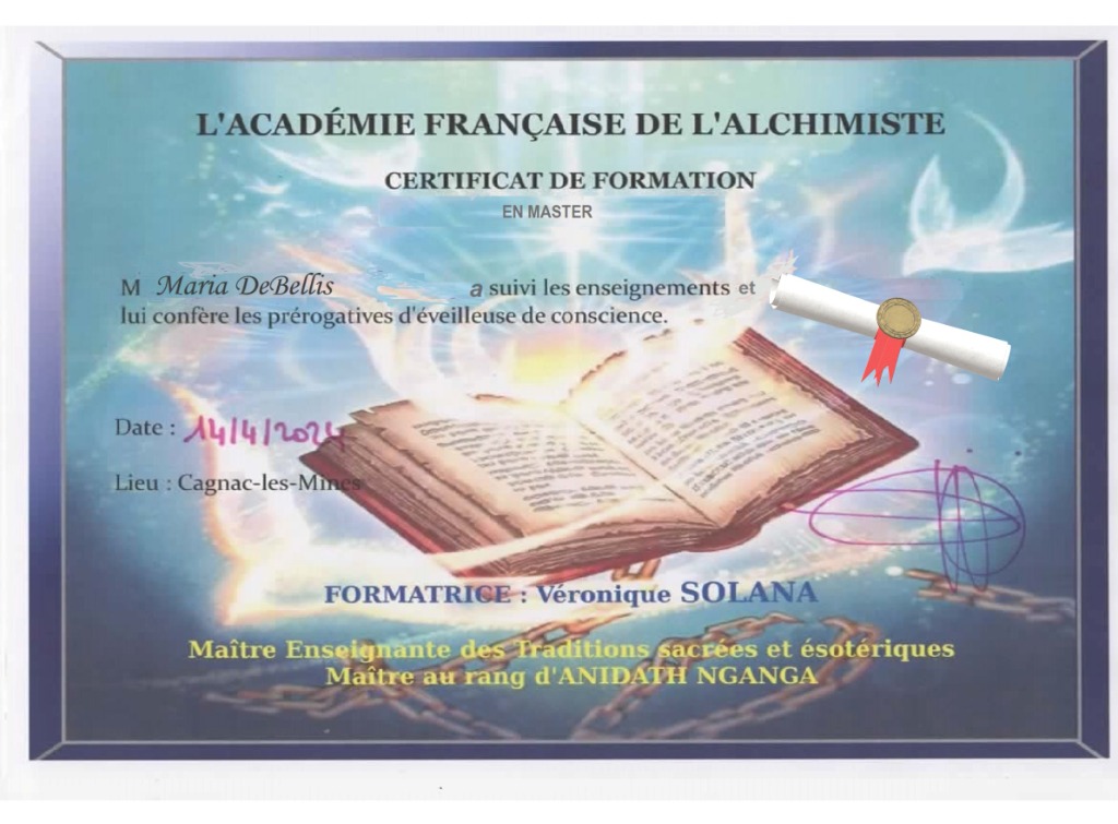 photo diplome Mary KarmaThérapy Coeur En Soi MDB