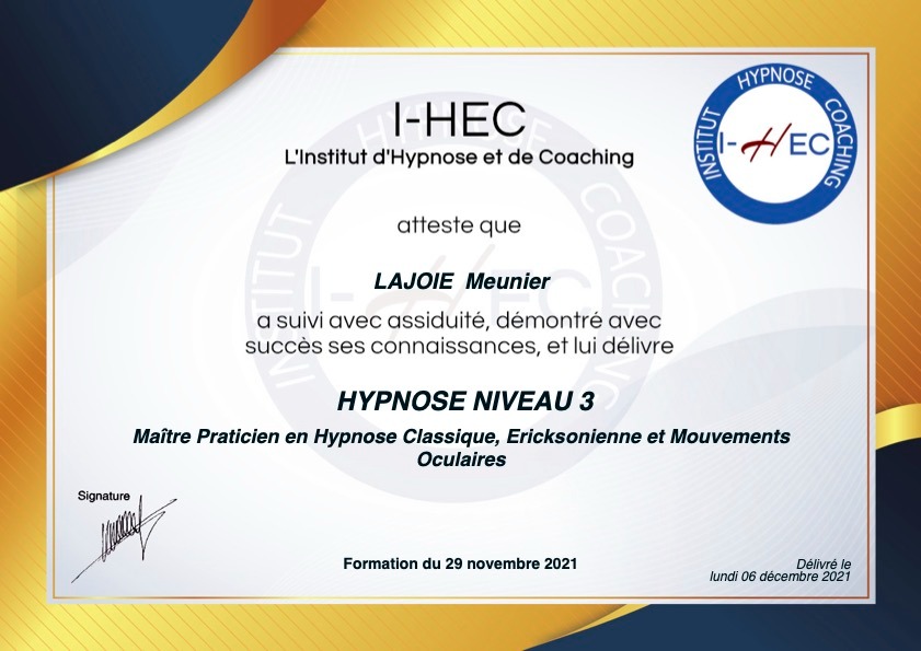 photo diplome Laurence LAJOIE Meunier